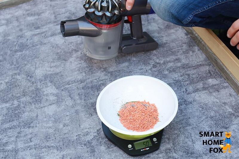 Взвешивание грязи после теста на очистку